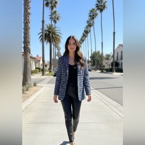 Alfred Dunner Navy Tweed Blazer